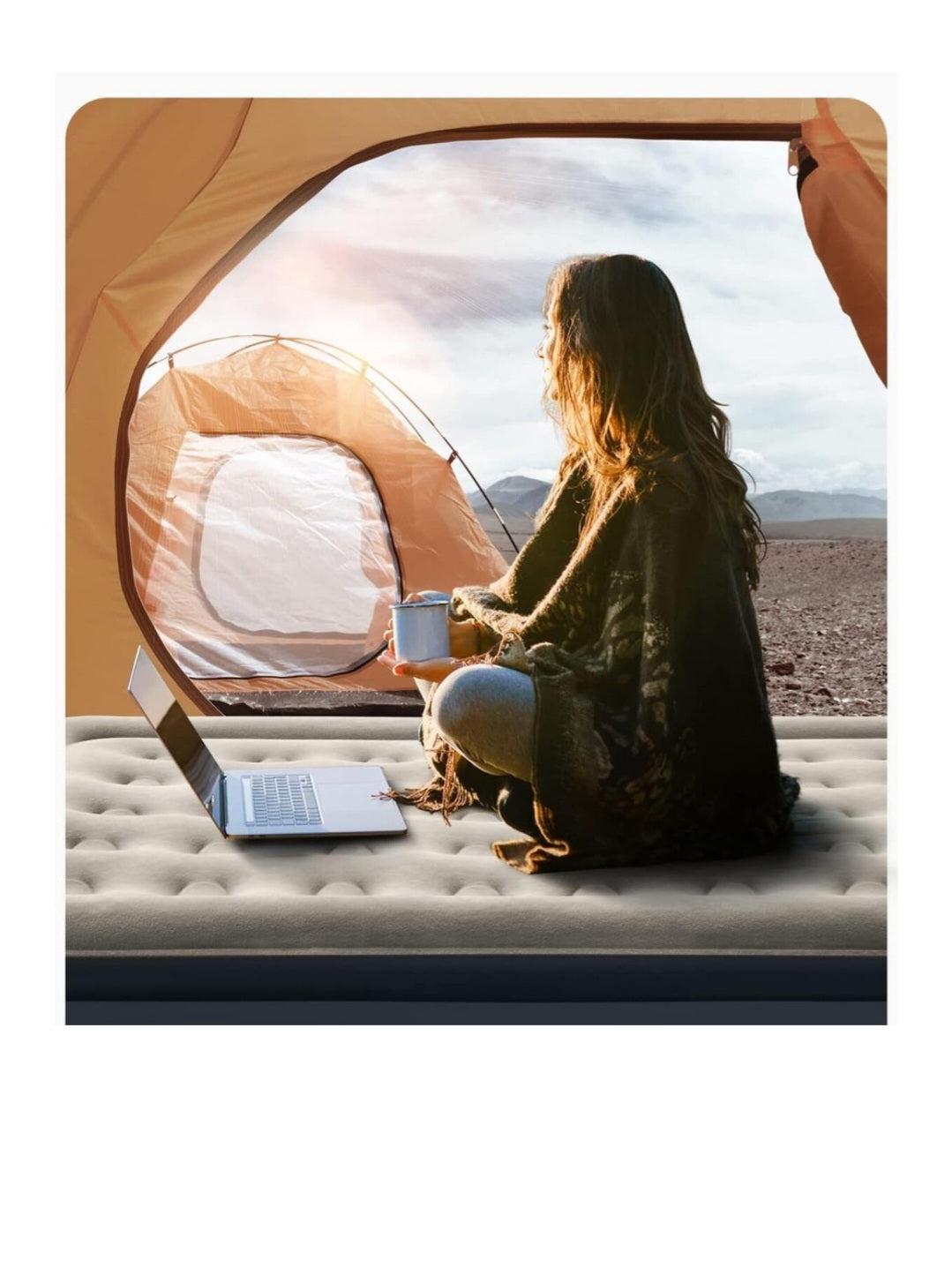 Saltea gonflabila dubla IDOO cu pompa electrica -confort premium pentru casa si camping