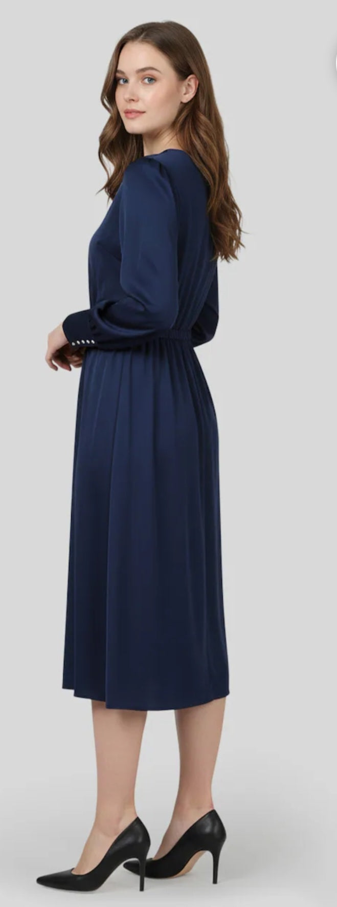 Rochie de dama din Satin bleumarin