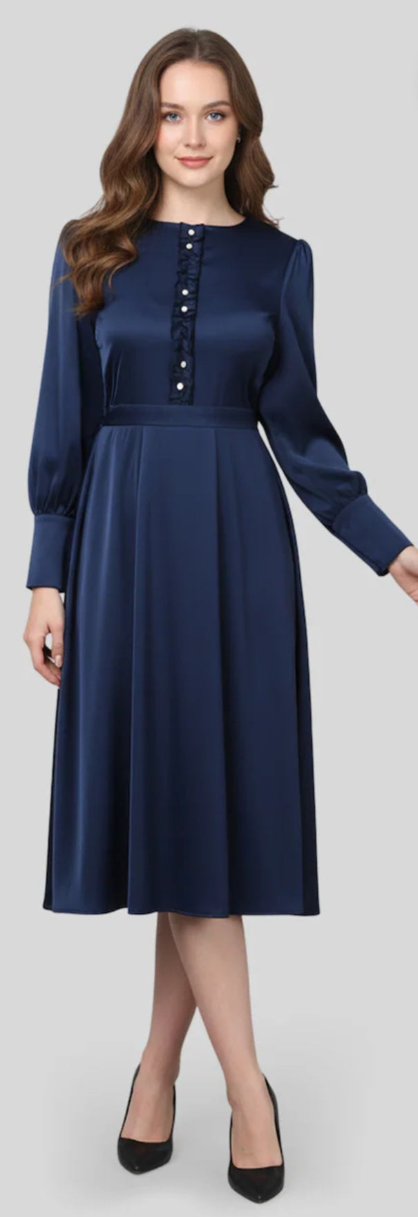 Rochie de dama din Satin bleumarin