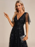 Ever-Pretty rochie de seară evazată cu decolteu în V mânecă scurtă elegantă