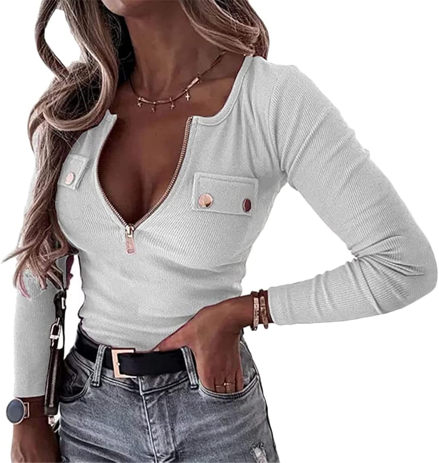 Bluza cu maneca lunga dama .