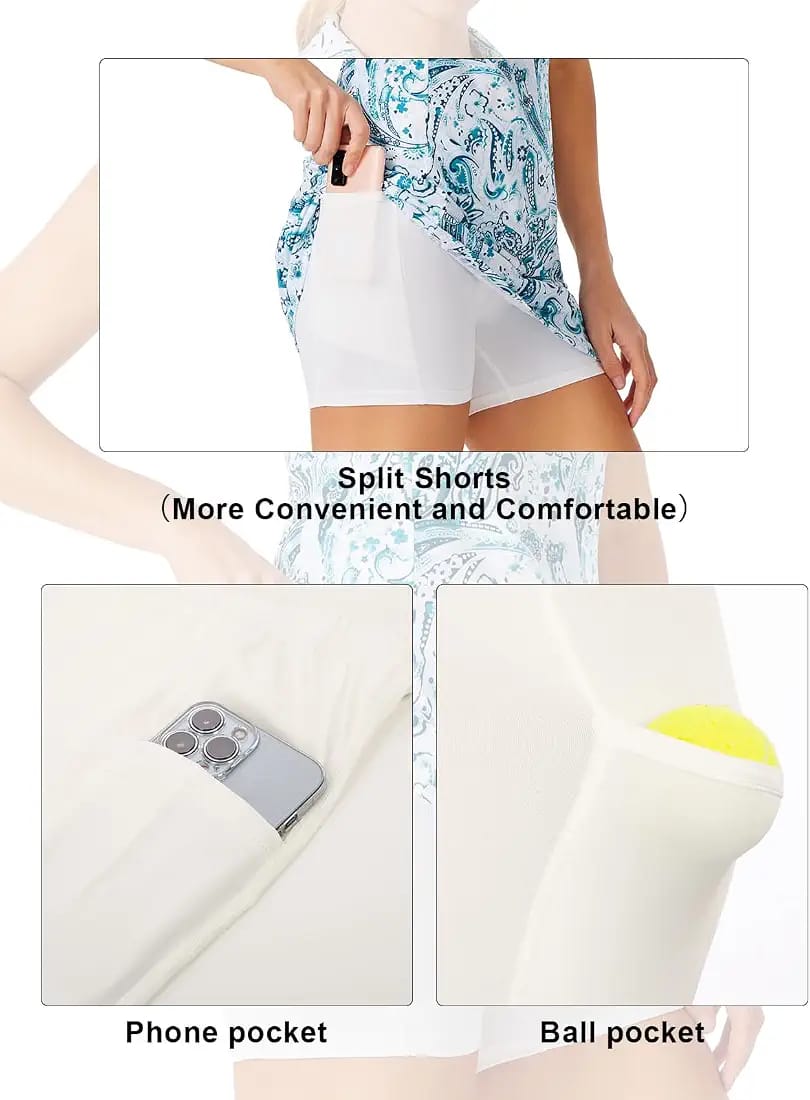 Rochie sport damă cu pantaloni scurți încorporați -Joanna