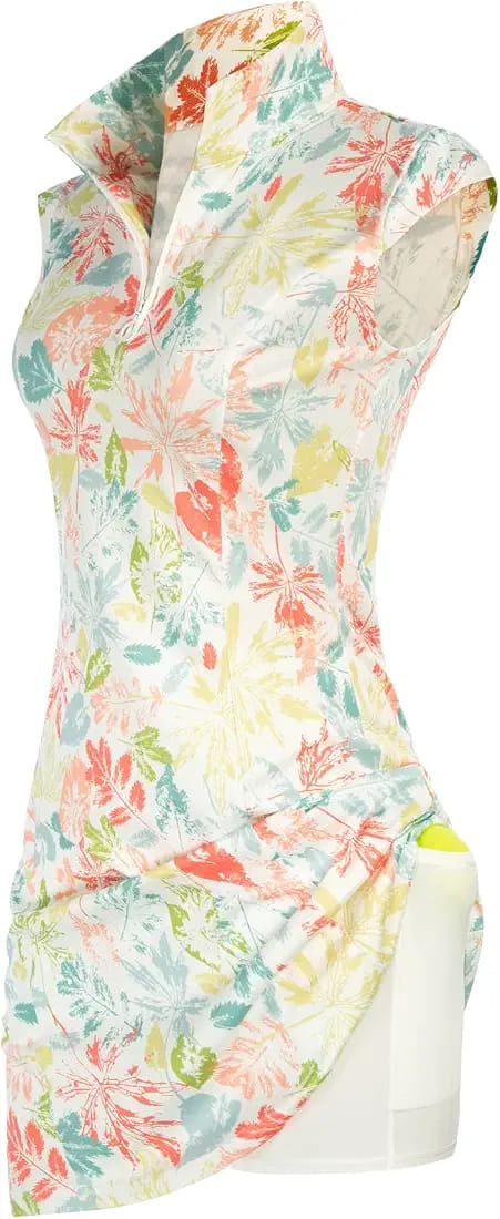 Rochie sport damă cu pantaloni scurți încorporați guler decupat -Marina