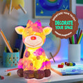 Set de pictura , lampa decorativa,12 nuante de vopsea,2 pensule, pentru vasrat de 5-14 ani