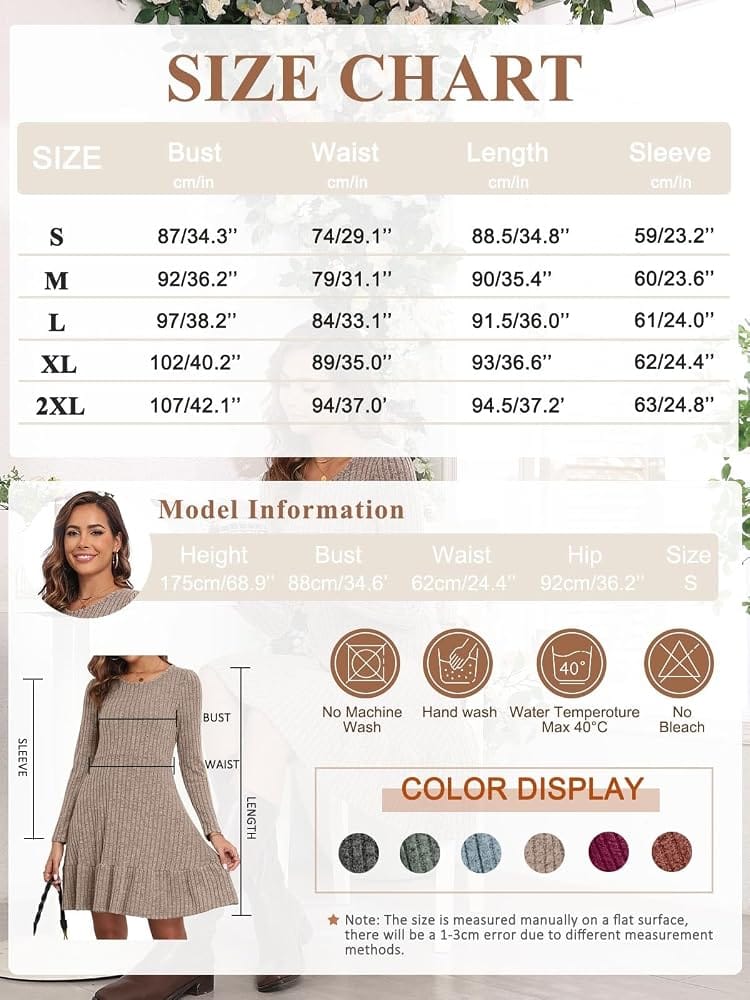 Rochie damă din tricot cu motive de raiat , mânecă lungă, croială cloș, toamnă/iarnă culoare bej ,masura XL
