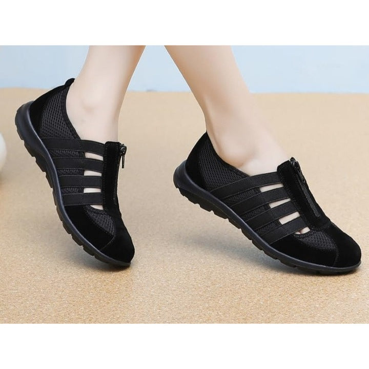 Pantofi sport femei, CATPOWER, elastici, respirabili, negru, 36 si 37 EU