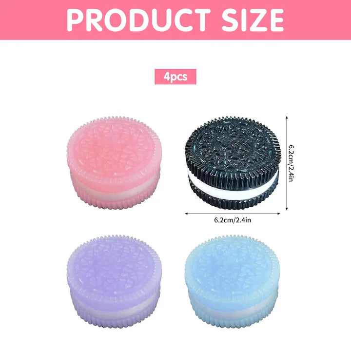 Set 4 Jucarii antistres Taba Squishy Silicon Oreo, multicolor, 6 ani, pentru fete si baieti