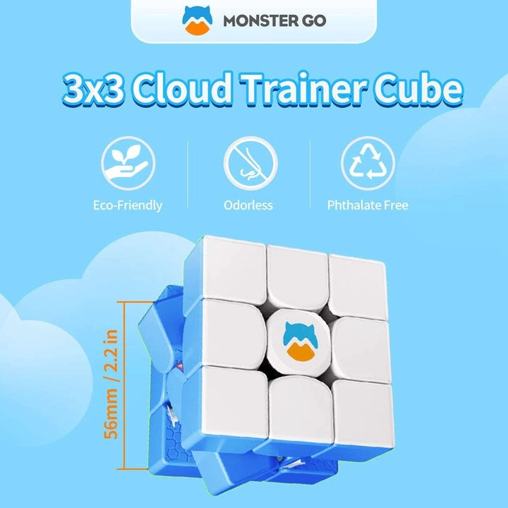 Cub Rubik 3x3 Monster Go, educativ, plastic, 6 ani, multicolor