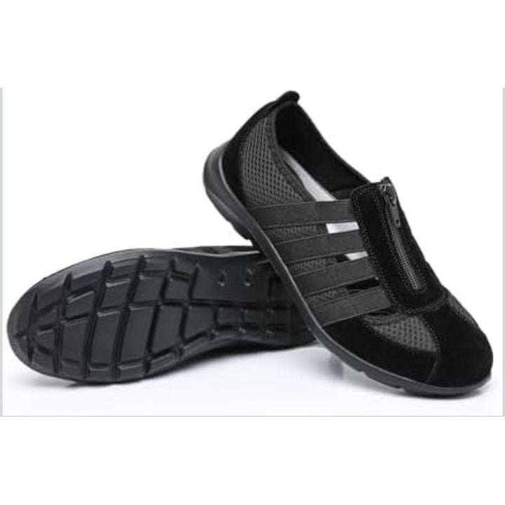 Pantofi sport femei, CATPOWER, elastici, respirabili, negru, 36 si 37 EU