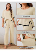 Trening tricotat pentru femei, RITOSTA, set sport, crem, M INTL