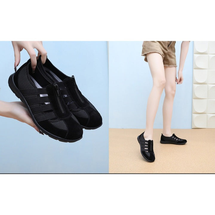 Pantofi sport femei, CATPOWER, elastici, respirabili, negru, 36 si 37 EU