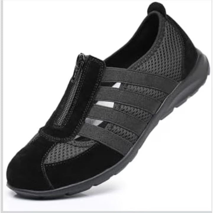 Pantofi sport femei, CATPOWER, elastici, respirabili, negru, 36 si 37 EU
