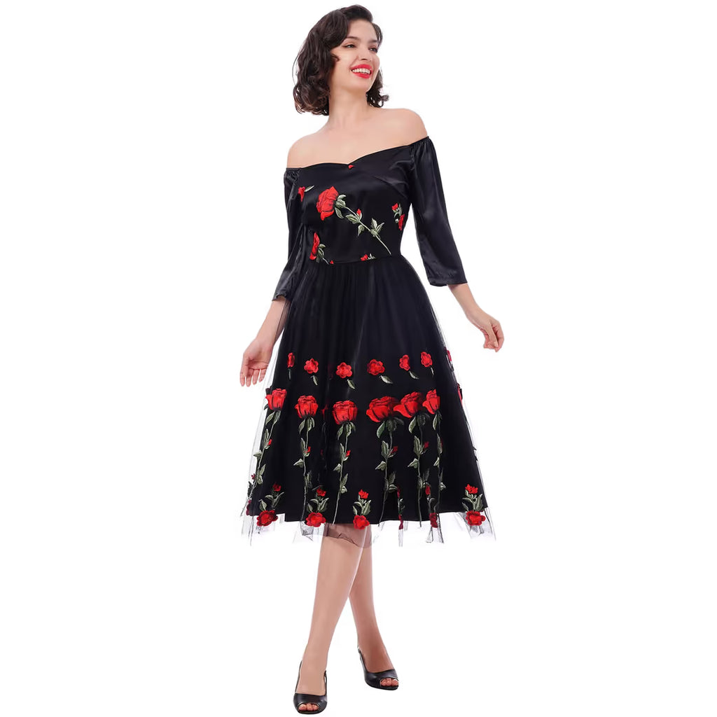 Rochie de seara vintage brodata