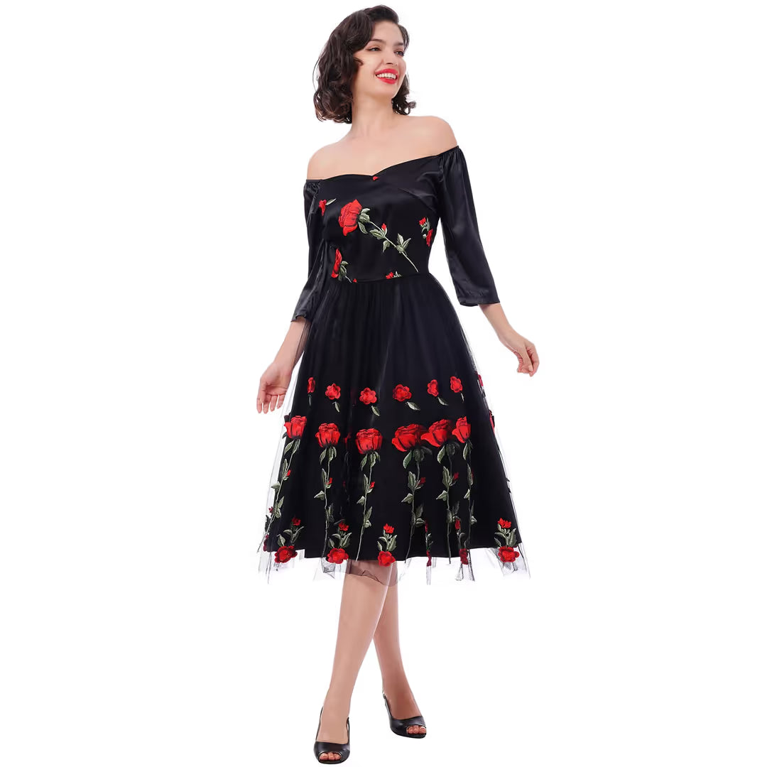 Rochie de seara vintage brodata